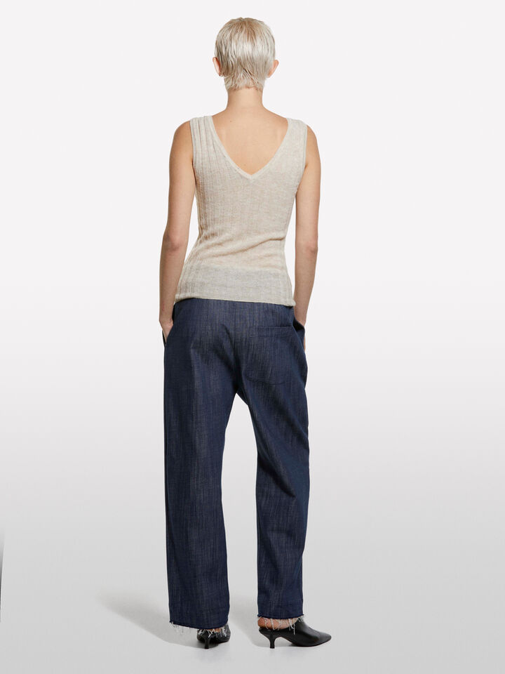 Top de malha branco nata - tops para mulher - Branco Nata | Sisley image number 2